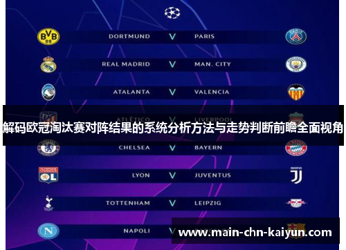 解码欧冠淘汰赛对阵结果的系统分析方法与走势判断前瞻全面视角 解码欧冠淘汰赛对阵结果的系统分析方法与走势判断前瞻全面视角