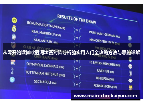 从零开始读懂欧冠淘汰赛对阵分析的实用入门全攻略方法与思路详解 从零开始读懂欧冠淘汰赛对阵分析的实用入门全攻略方法与思路详解